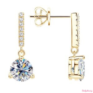 1 Carat Moissanite Earrings | D Color VVS Stud Jewelry