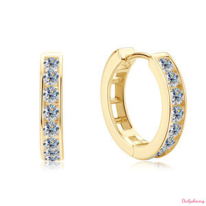 Moissanite Hoop Earrings | Sparkling Luxury Hoop Jewelry