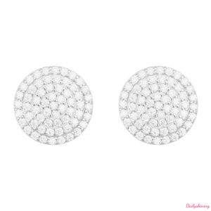 Moissanite Earrings Mens Full Pave Stud Earrings