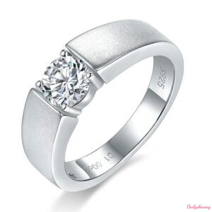 Moissanite Promise Ring – 1CT Minimalist Silver Ring