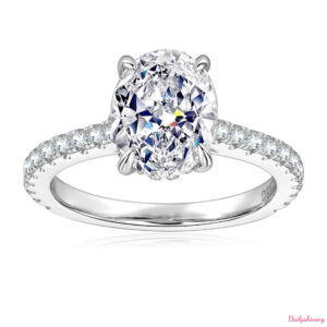 Oval moissanite engagement rings 3CT