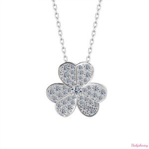 Shamrock Necklace – Full Moissanite